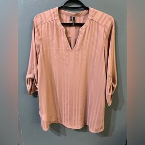 Maurices Dusty Rose Split Neck Blouse